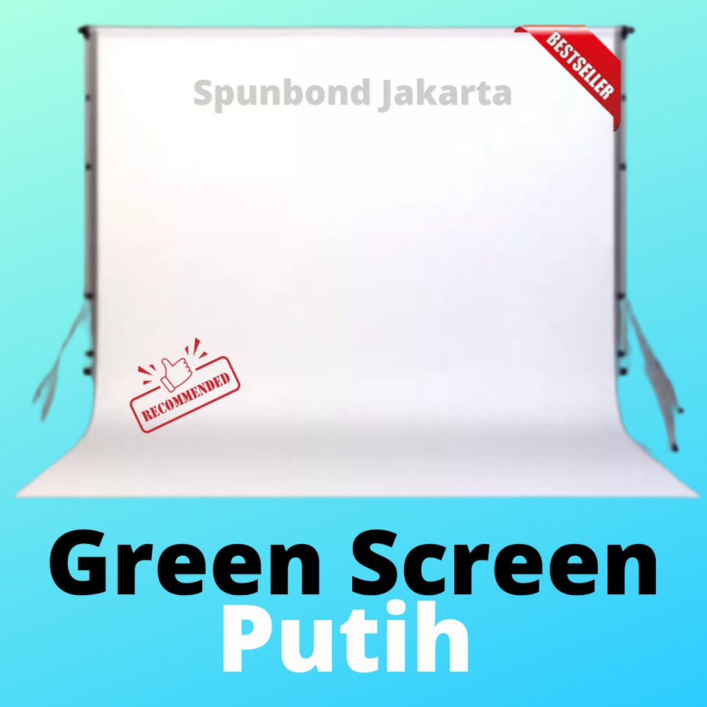 2 meter Kain Background putih 75 gsm kain spunbond