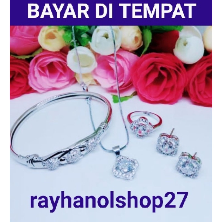 Perhiasan penganti emas set lengkap titanium anti karat, motif pilihan model dan ukuran