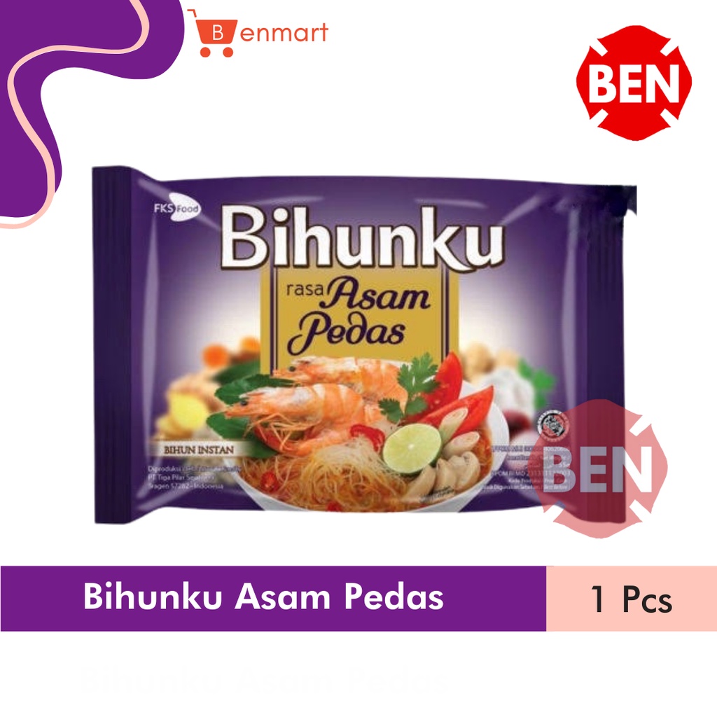 Jual Bihunku Asam Pedas Pcs Bungkus Bihun Instan Ungu Rebus Kuah Dus