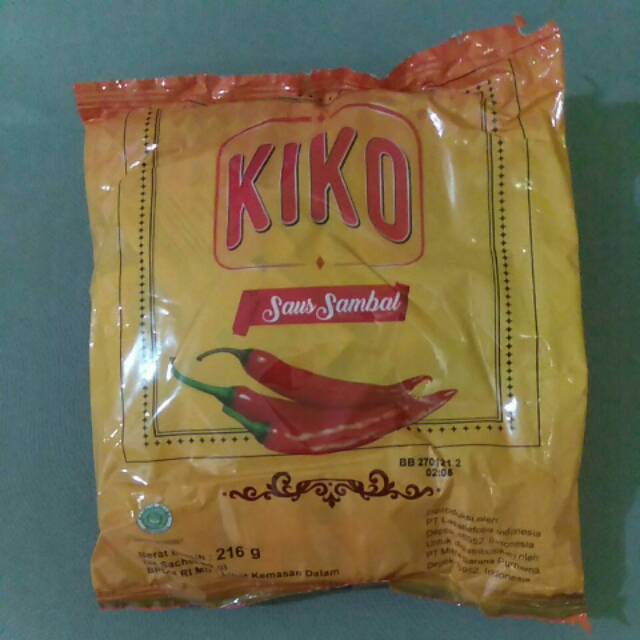 saus sambal sachet kiko isi 24 sachet 9 gr min. Order 2 pack.