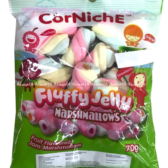 

70gr marshmallow spiral - marshmallow warna - marshmallow rasa buah