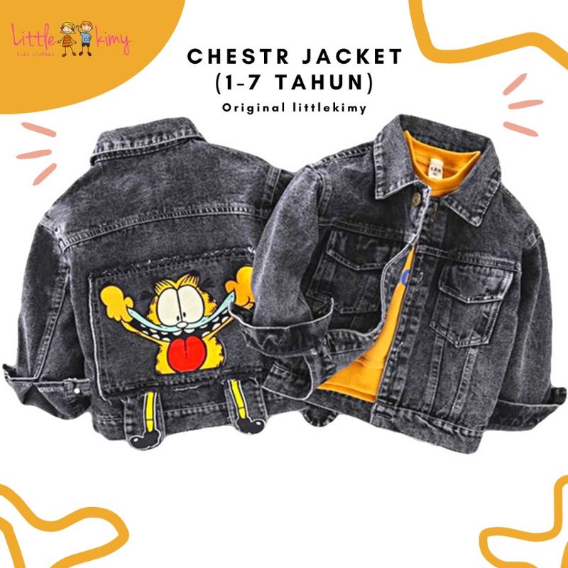 Jaket Jeans Anak Unisex 1 sd 8 tahun Avril Chester Jacket Original/jaket anak cewe cowo