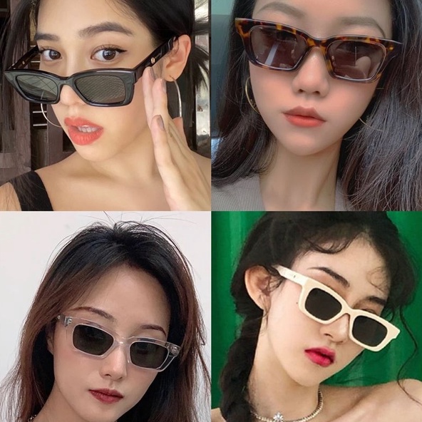 Kacamata Hitam Pria Wanita Korea Fashion / Kacamata Retro Persegi Import Kekinian / Sunglasses  Import Korea / TV-10