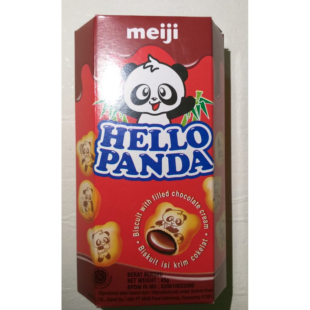 

Snack Hello Panda Merah Biscuit Isi Krim Cokelat 45 gr