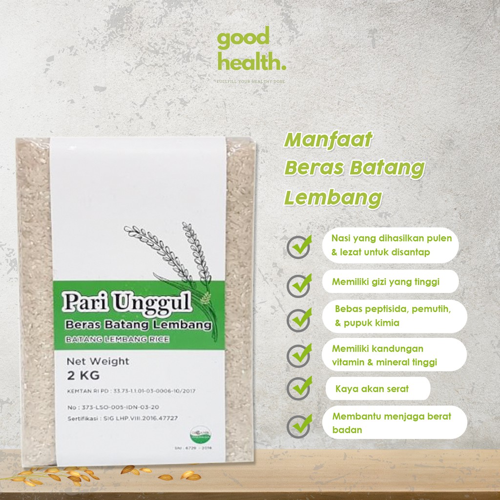 

Beras Organik Batang Lembang 2 Kg by Pari Unggul