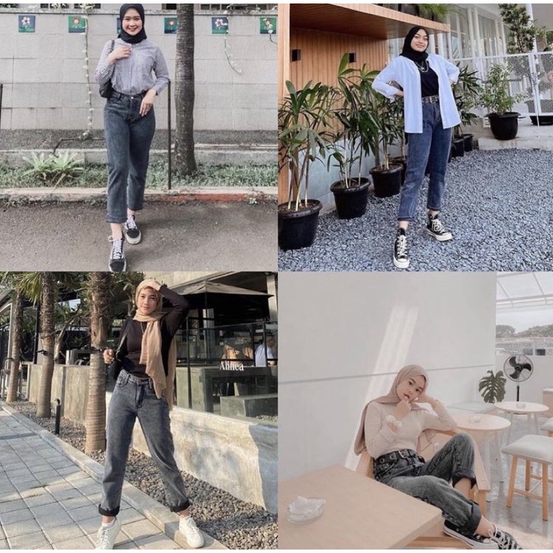 JEANS BOYFRIEND SNOW BLACK