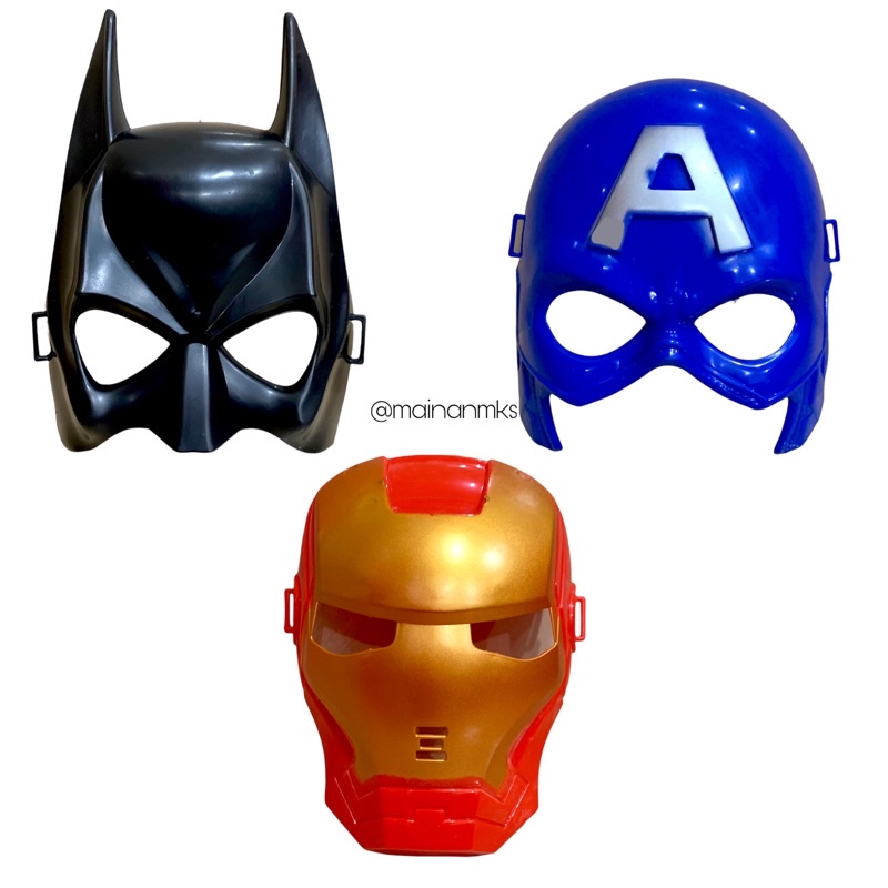 TOPENG KARAKTER (BATMAN, IRON MAN, CAPTAIN AMERIKA, SPIDERMAN)