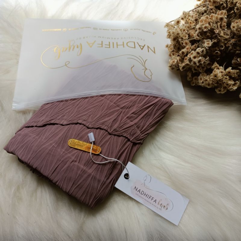 Bergo Plisket Padi Aleya Premium l Bergo instan Zafron-Milo wind