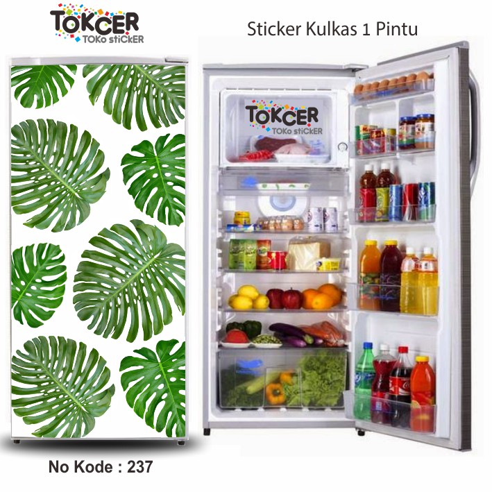 Stiker Kulkas 1 Pintu  dan 2 Pintu MONSTERA