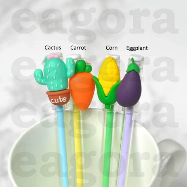 

Pulpen Fruit and Vegetables Cactus Carrot Corn Jagung Kaktus Wortel Bolpen Pena Unik Lucu