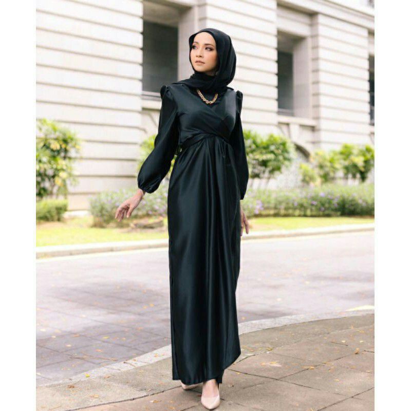 Zalma Dress Satin | Gamis Satin | Dress Pesta | Gaun Pesta