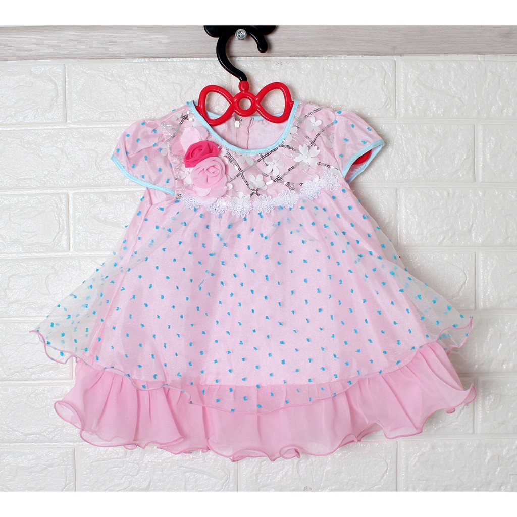 Dress Bayi Nengsi/Dress Princess/ Dress Cantik Murah/ Baju Import Anak/ Pakaian Anak Polkadot