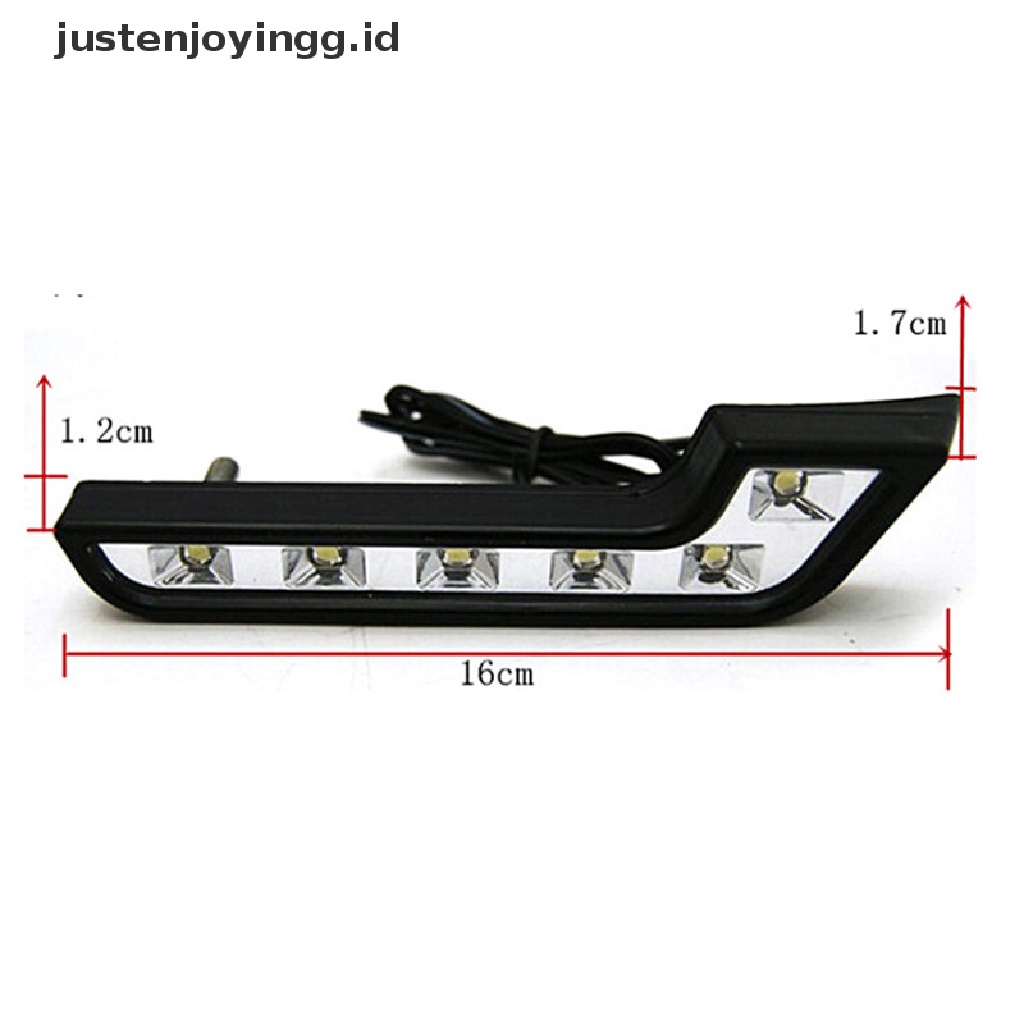 // justenjoyingg.id // 2 x Bright 6LED Super White Car Driving Lamp Fog 12V DRL Daytime Running Light  ~