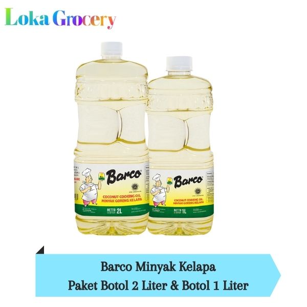 

Barco Minyak Goreng Kelapa Botol 1 Liter & Botol 2 Liter