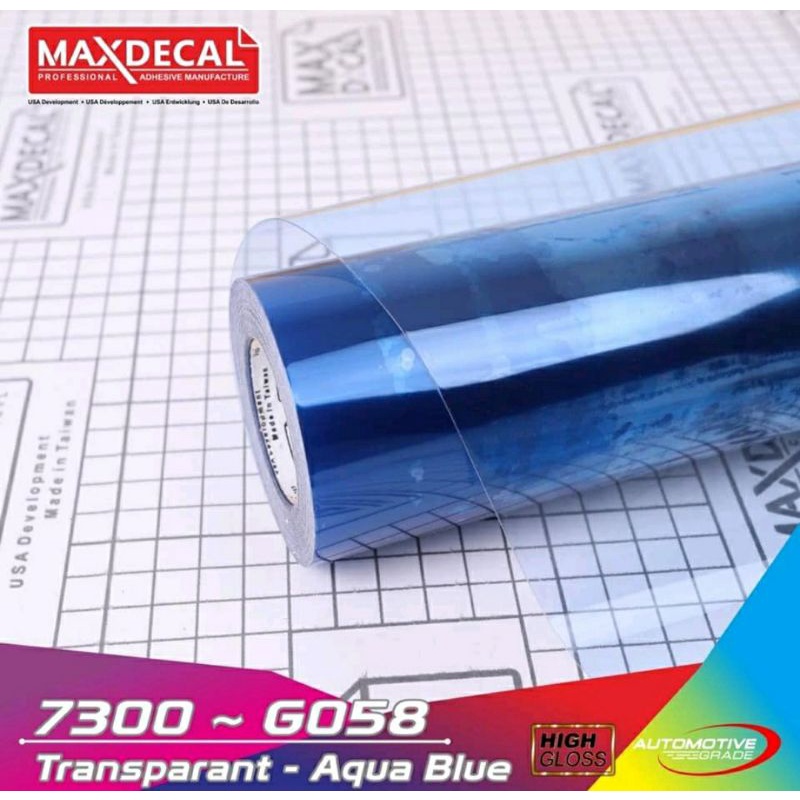 Skotlet biru light transparan hybrid maxdecal