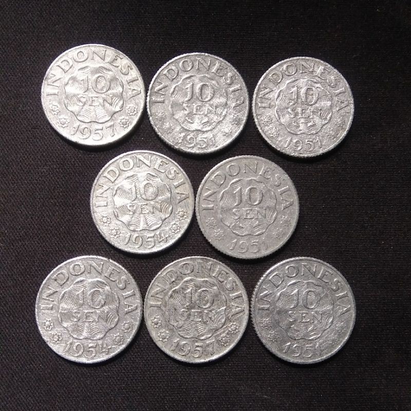 uang kuno untuk mahar 10 sen/rupiah sudah dibersihkan