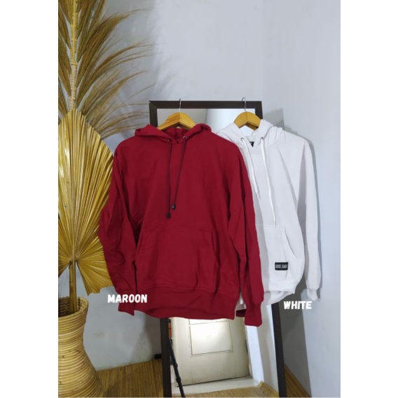 Hoodie Sweater Polos Woc JUMBO Unisex Pria Wanita Oversize M - XXL Big Size Pria Wanita Unisex Tebal