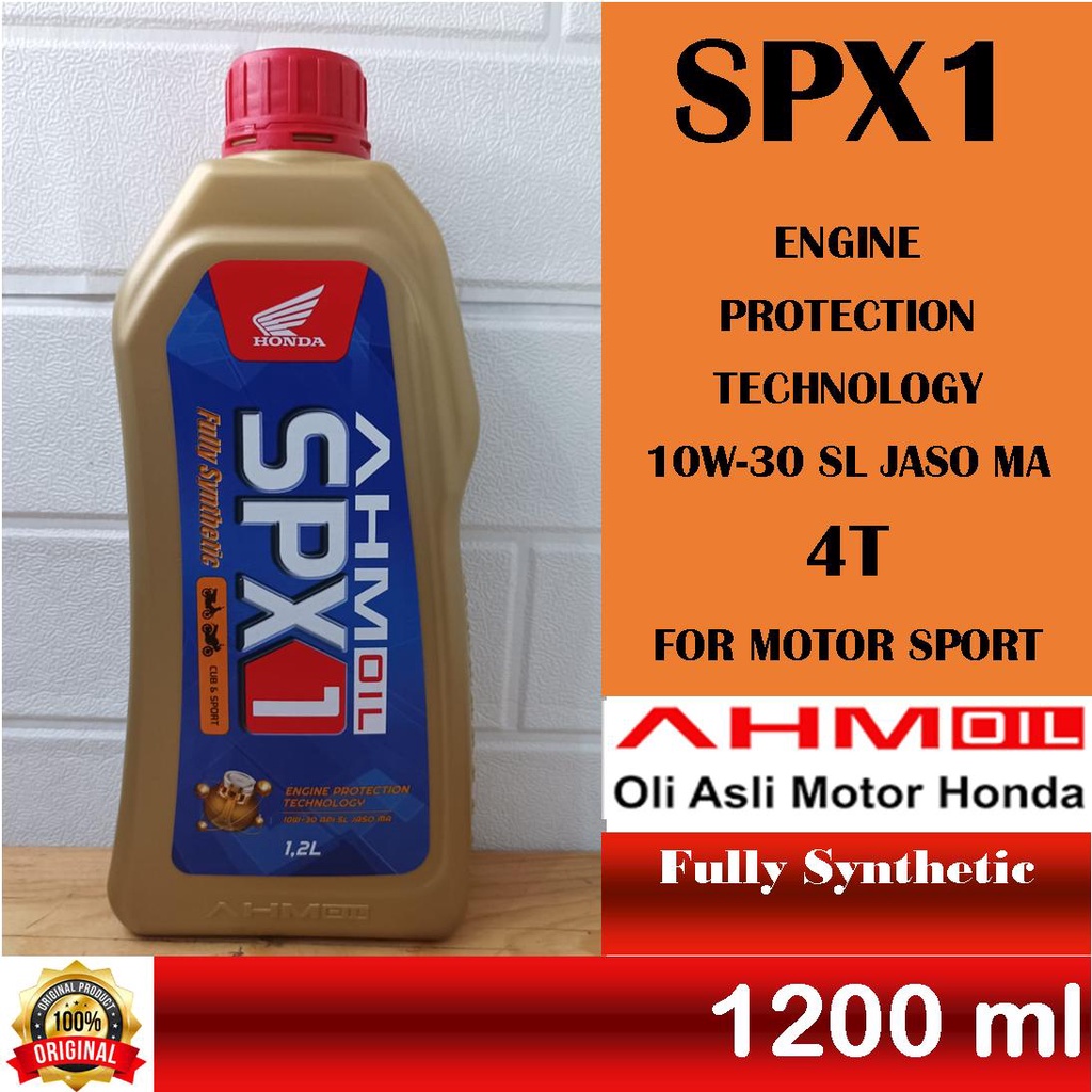 Oli mesin AHM HONDA SPX 1 1200ml 1.2 liter untk CBR 150 LED CB150 LED SUPRA GTR SONIC 150 SUPRA GTR