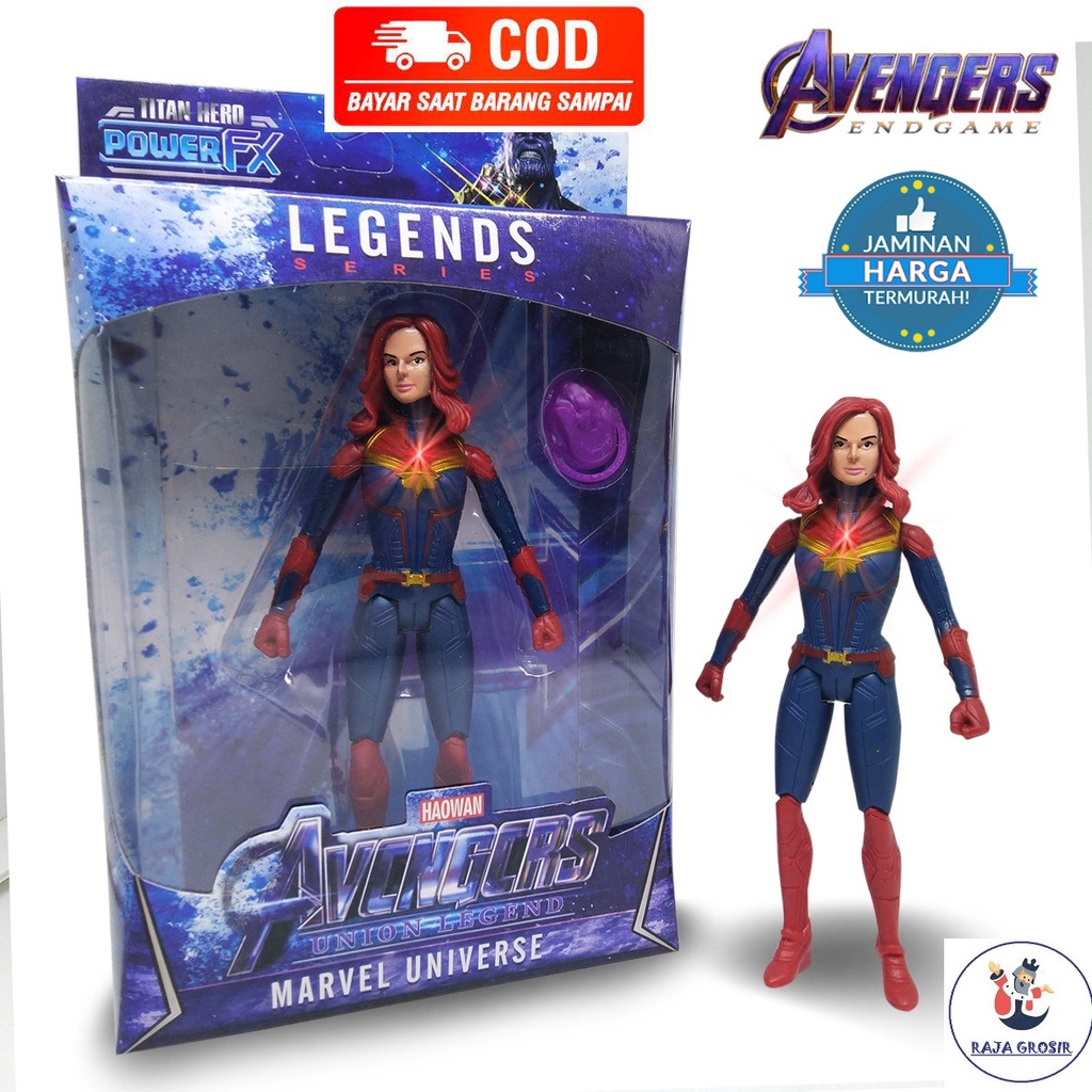 Mainan Action Figure Marvel Avengers / Mainan Anak Action Figure Avengers Captain Marvel