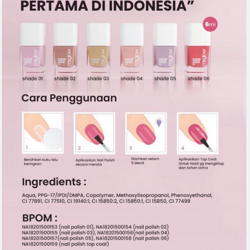MS Glow peel off nail polish (wudhu friedly)100%Original
