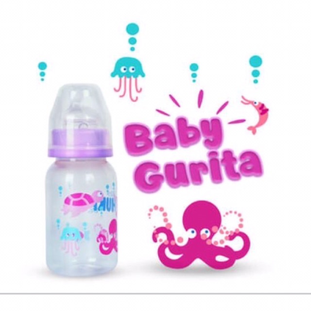 Botol susu huki 60ml 120ml dot orthodontic bulat karakter animal / botol susu bayi huki