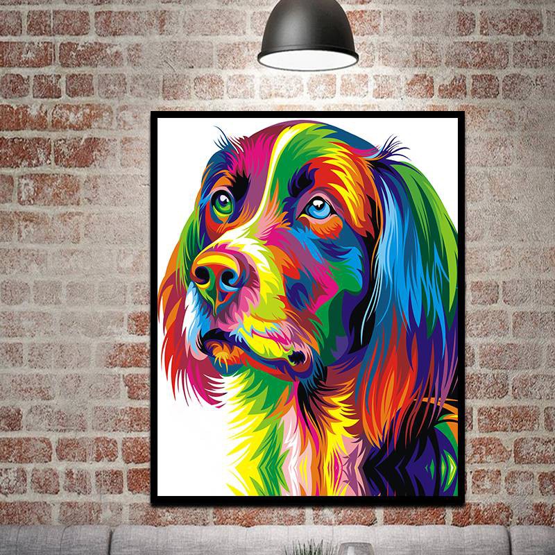 30 Lukisan Anjing  Abstrak Rudi Gambar