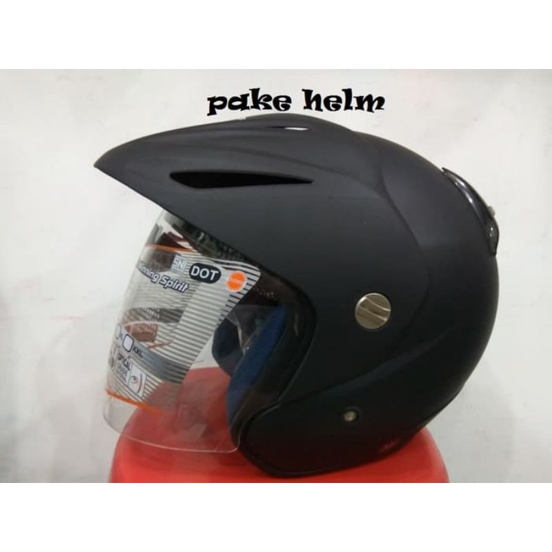 HELM INK CX22 HITAM METALIK(GRADEORI)-hitam Dop