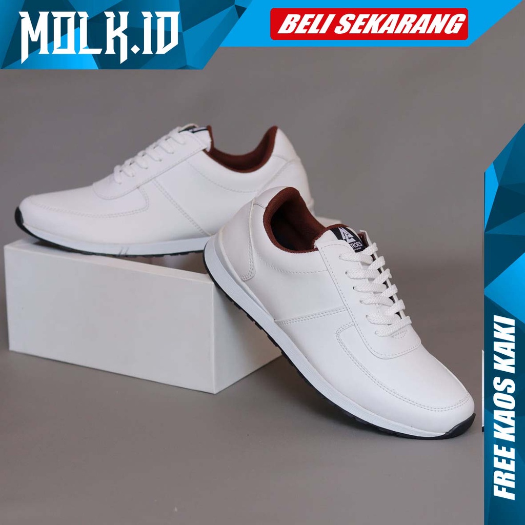 MOLK|Sepatu Sneakers Casual Kasual Jalan Polos Ori Pria Cowo Footwear