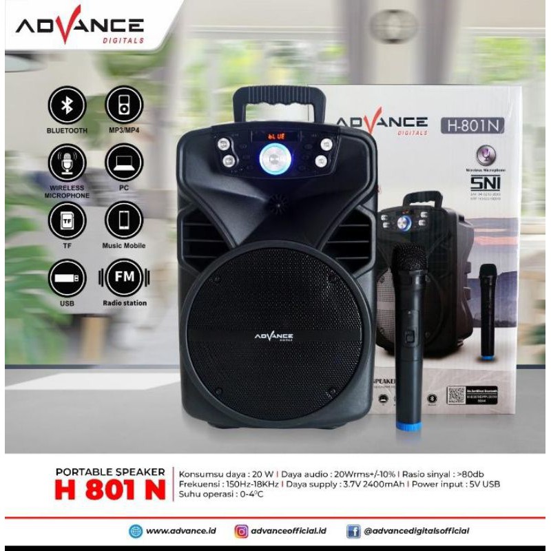 SPEAKER BLUETOOTH ADVANCE H-801N