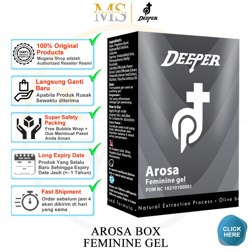 Deeper Arosa Feminine Gel Khusus Wanita Dewasa BPOM