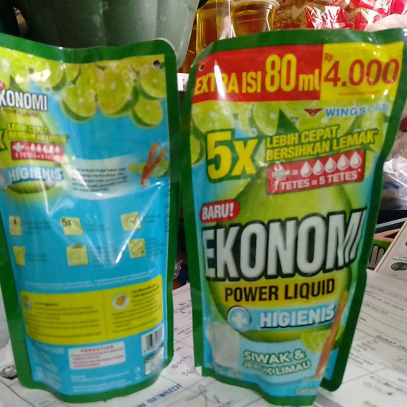 Sabun cuci piring Ekonomi Power Liquid 210 + 80 ml