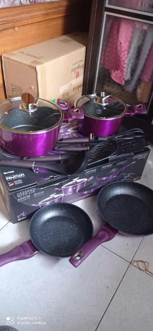 Ready Promo Free Ongkir Panci Set Berlinger Hauss Marble Antilengket Premium Impor Tahan Gores Best Seller Satu Set Alat Masak Teknologi Eropa Original Serbaguna