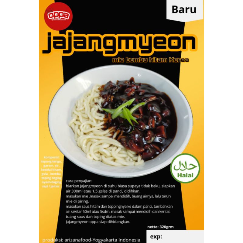 [Agen] JajangMyeon mujigae/ ramen mie sauce kedelai hitam korean food frozen instan halal murah