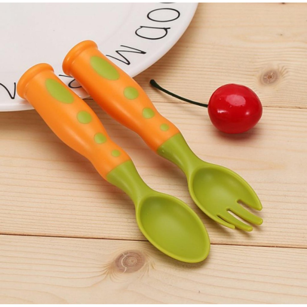 Claire's Colorful Baby Spoin &amp; Fork Set