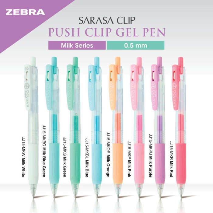 

Zebra Sarasa Milk Color Pen Set 8 Milk Colors promo
