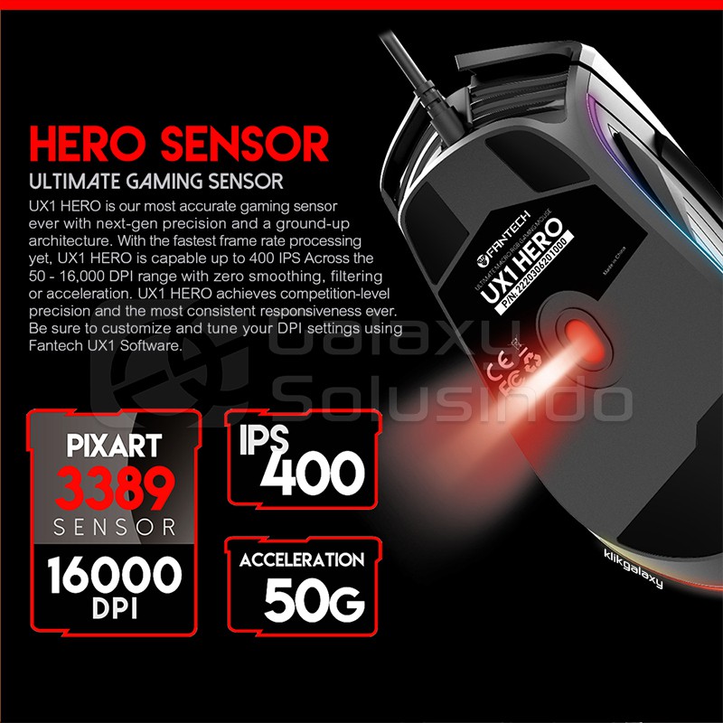 Fantech UX1 HERO RGB Macro Gaming Mouse