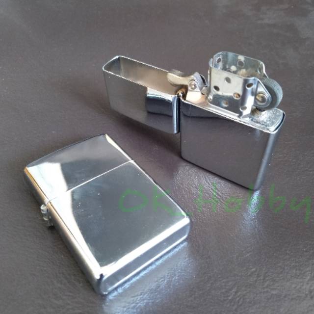 Korek Zippo Polos Chrome - Silver