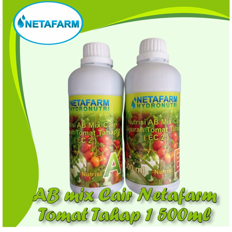 AB Mix Cair NETAFARM - TOMAT Tahap 1 500ml ( stock A dan stock B )