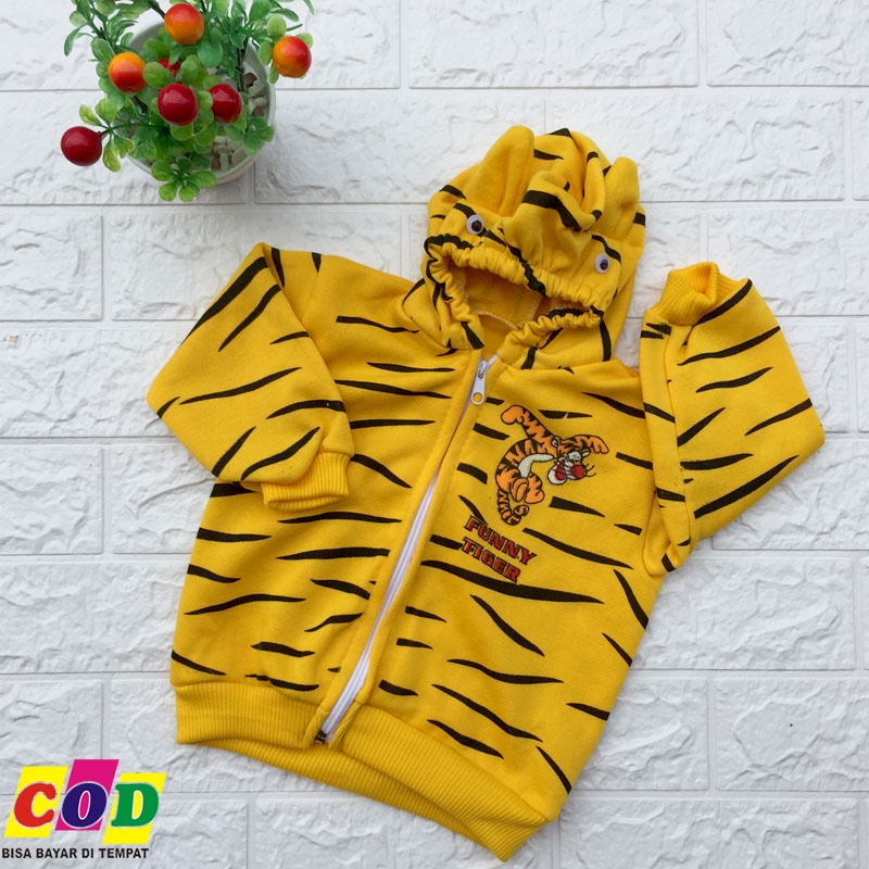 Ana Baby - Jaket Bayi Bahan Sweater Mantel Bayi Hangat Kupluk Kuping Anak Usia 0-6 Bulan