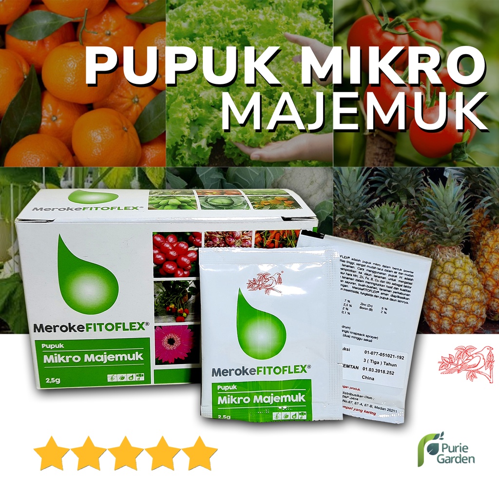 Pupuk Meroke Fitoflex Nutrisi Mikro Majemuk Sayuran Buah Bunga 2,5g PG KDR