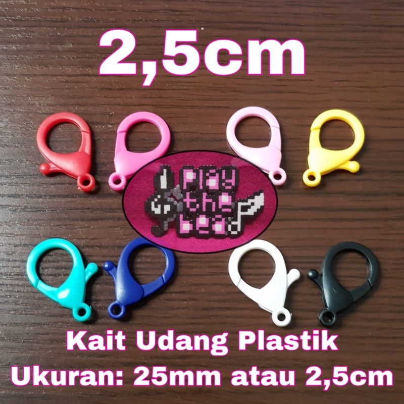 Kait Udang Plastik 2,5cm. Cantolan Tali Masker. Kaitan Harga Grosir