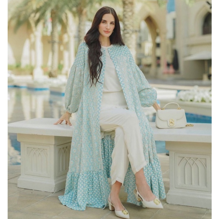 ZIANA MAXI DRESS BLUE SIZE M BUTTONSCARVES BENANGJARUM