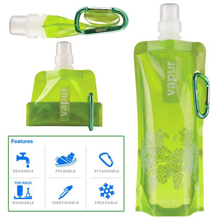 Botol Minum Lipat 500ml Camping Hiking Drinking Bottle VAPUR - Multi-Color