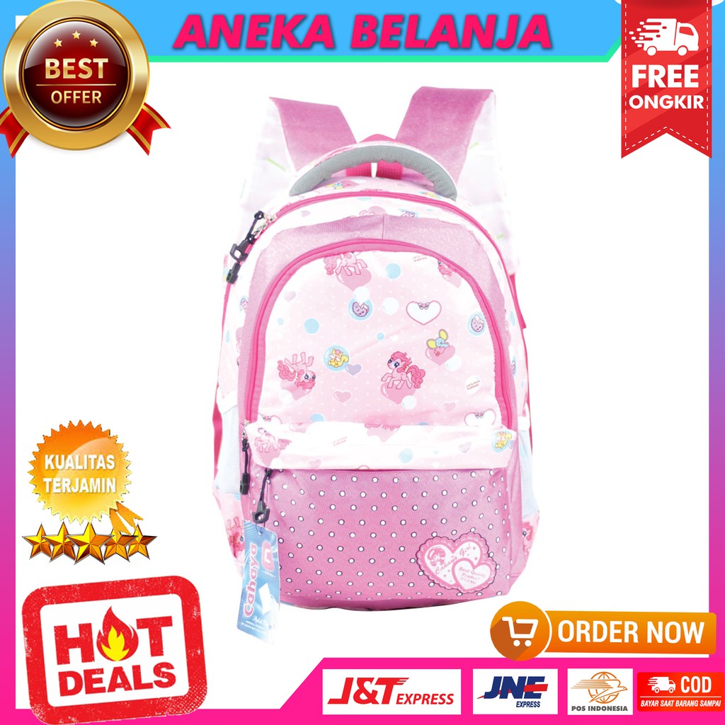 New Arrival Tas Ransel Fashionable Khusus Anak Cewek Pink Kuat Tebal Stylish Multifungsi Berkualitas