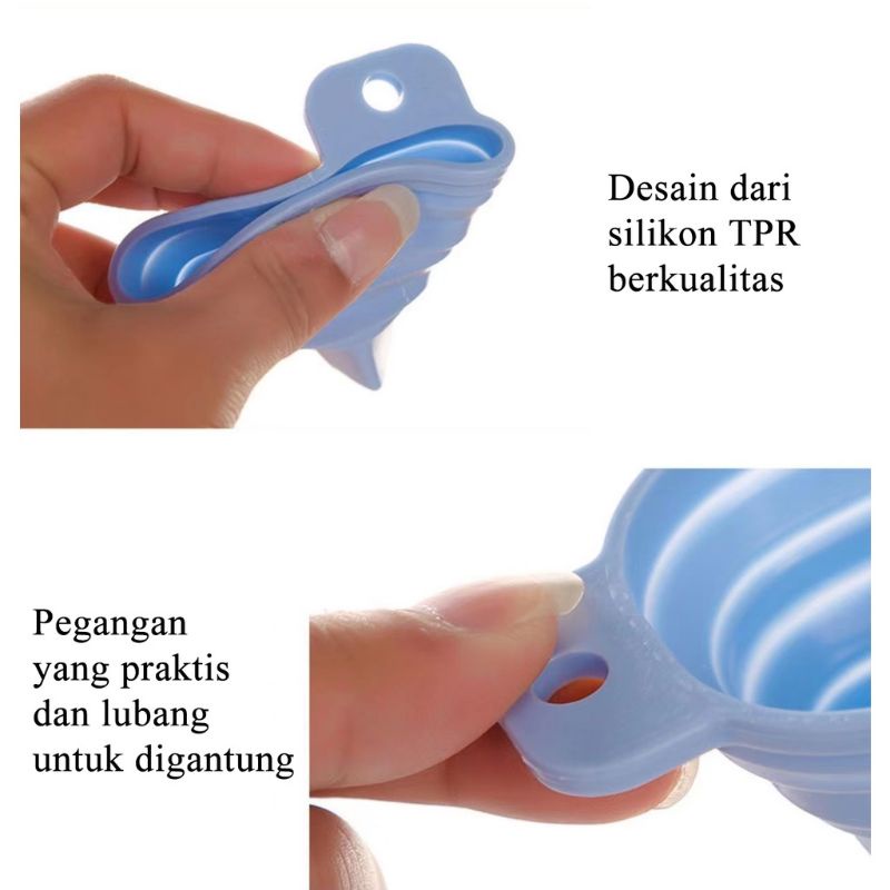 Corong lipat untuk air minyak serbaguna bahan silikon