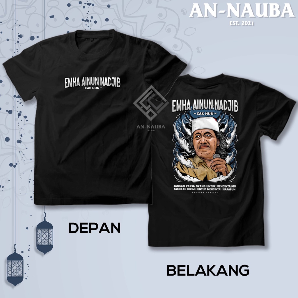 KAOS MAIYAH CAK NUN EMHA AINUN NADJIB / Baju Santri Dakwah Islami Jancukers Punokawan Reborn [AN-A26