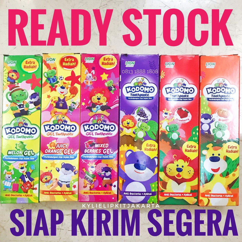 Pasta Gigi KODOMO Tooth Paste 45 Gram 45 Gr Tube 45g Odol Anak 45gr Strawberry Grape Toothpaste 45 g