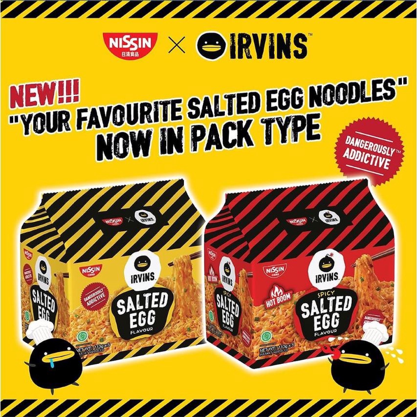 Nissin Irvins Noodle Salted Egg Spicy Salted Egg Mie Irvins - Ecer