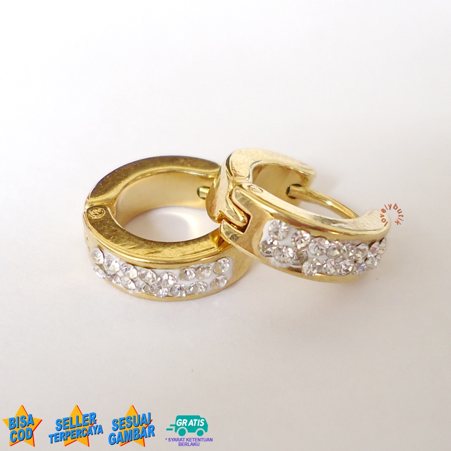 Lovelybutik Anting Wanita Asli Titanium Aksesoris Perhiasan Fashion Asli Titianium Cl4r4