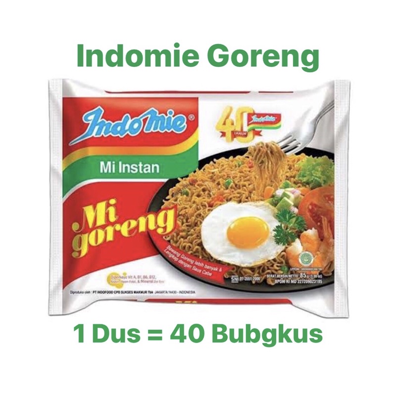 

〖Indomie Mi Goreng | 1 Dus - 40 Bungkus | Mie Mi Instant 〗